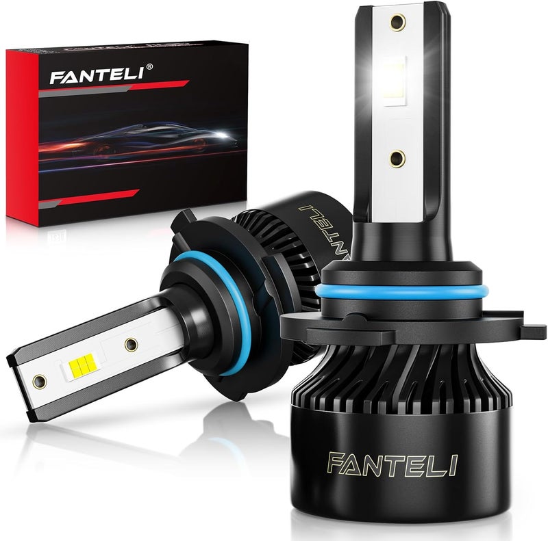 FANTELI 𝟗𝟎𝟎𝟔/𝐇𝐁𝟒 Bulbs 800% Brighter 34000LM 6500K Cool White, Backup 1:1 Design with Cooling Fan, Plug and Play Quick Install Off Road Lights, Pack of 2 - Image 1